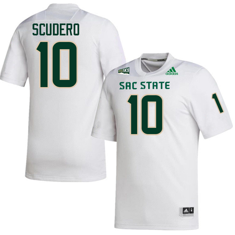 Danny Scudero SAC State Jersey,Sacramento State Hornets #10 Danny Scudero Jersey-White